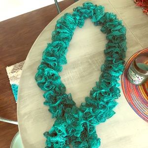 Scarf - Beautiful & hand knitted. NWOT. 76” long.